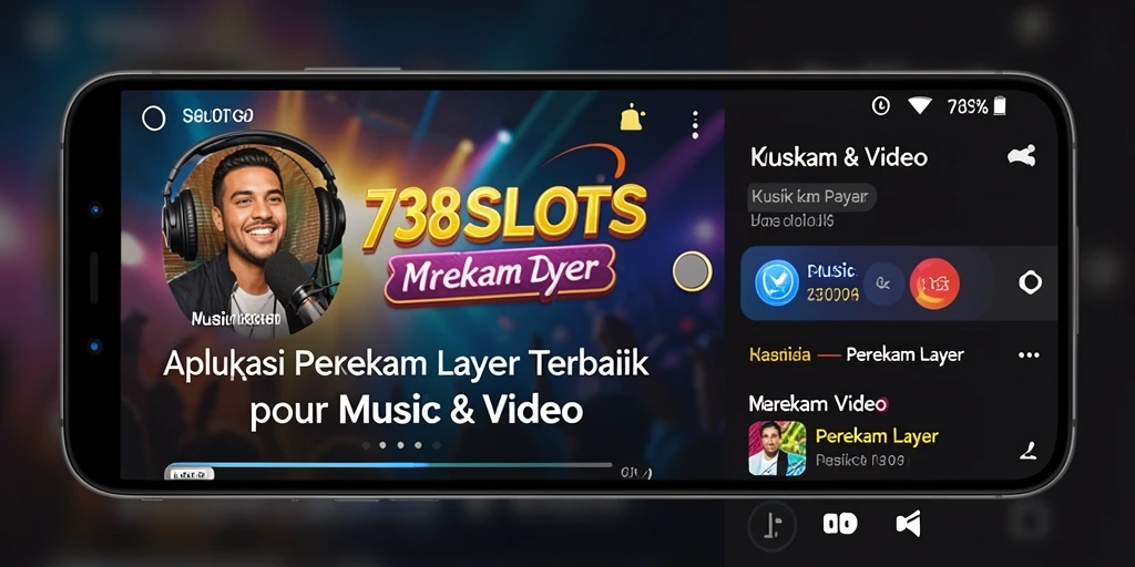 Tampilan antarmuka aplikasi Perekam Layar 738SLOTS yang sederhana dan efektif.