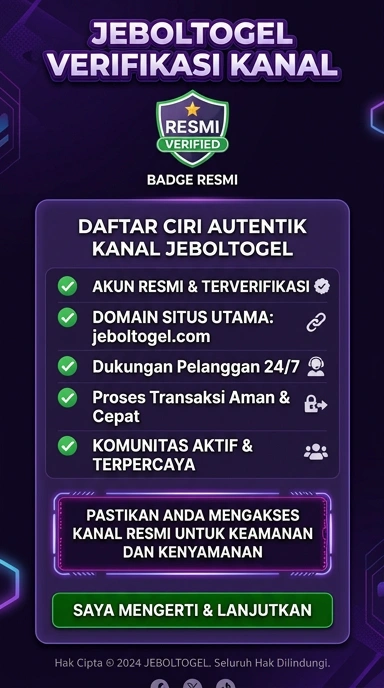 Tampilan kanal resmi jeboltogel
